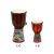寸のアフリカンの太鼓インドネのアラベスクのタレンバリの古羊の皮の太鼓は、アフリカンのタレンバリを描く。