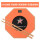 ipusenオレンジ色のダミードラム（オリジナルスティック+カラー写真を送るための補強パッチ）