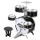 大きいサイズの5ドラムのプラスチックの囲いの黒い+鼓譜の音符は支えを貼って支えを調節して椅子を配合することができます。